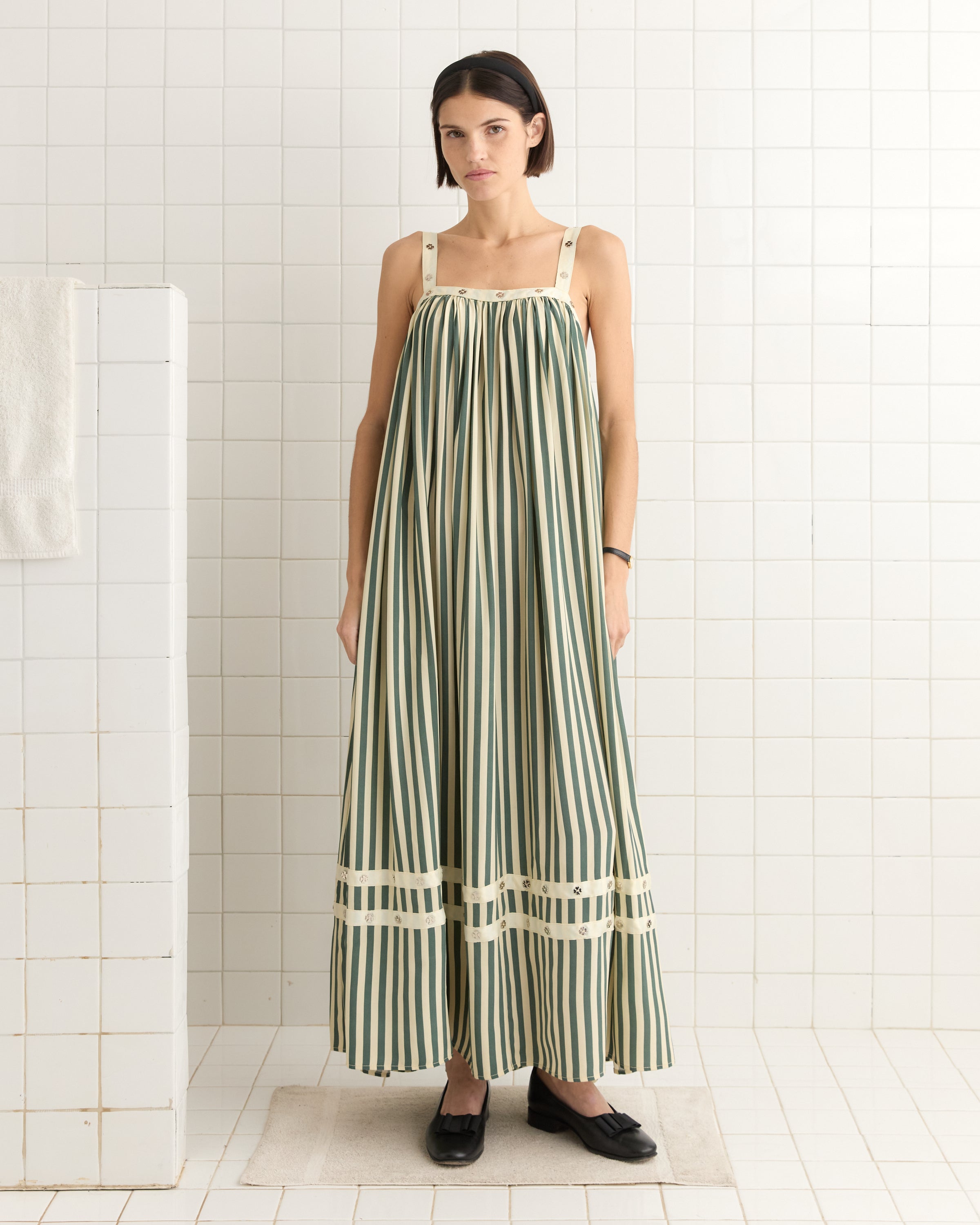 bode green dress Brunch Dress
