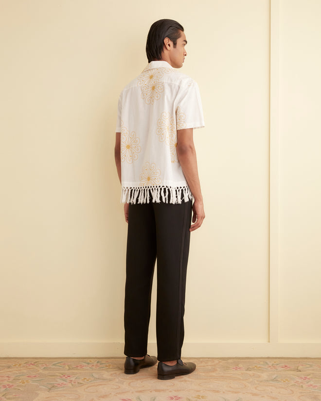 Soleil Fringe Short Sleeve Shirt SHIRT BODE New York