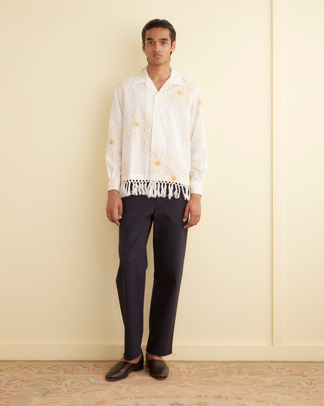 Soleil Fringe Long Sleeve Shirt SHIRT BODE New York