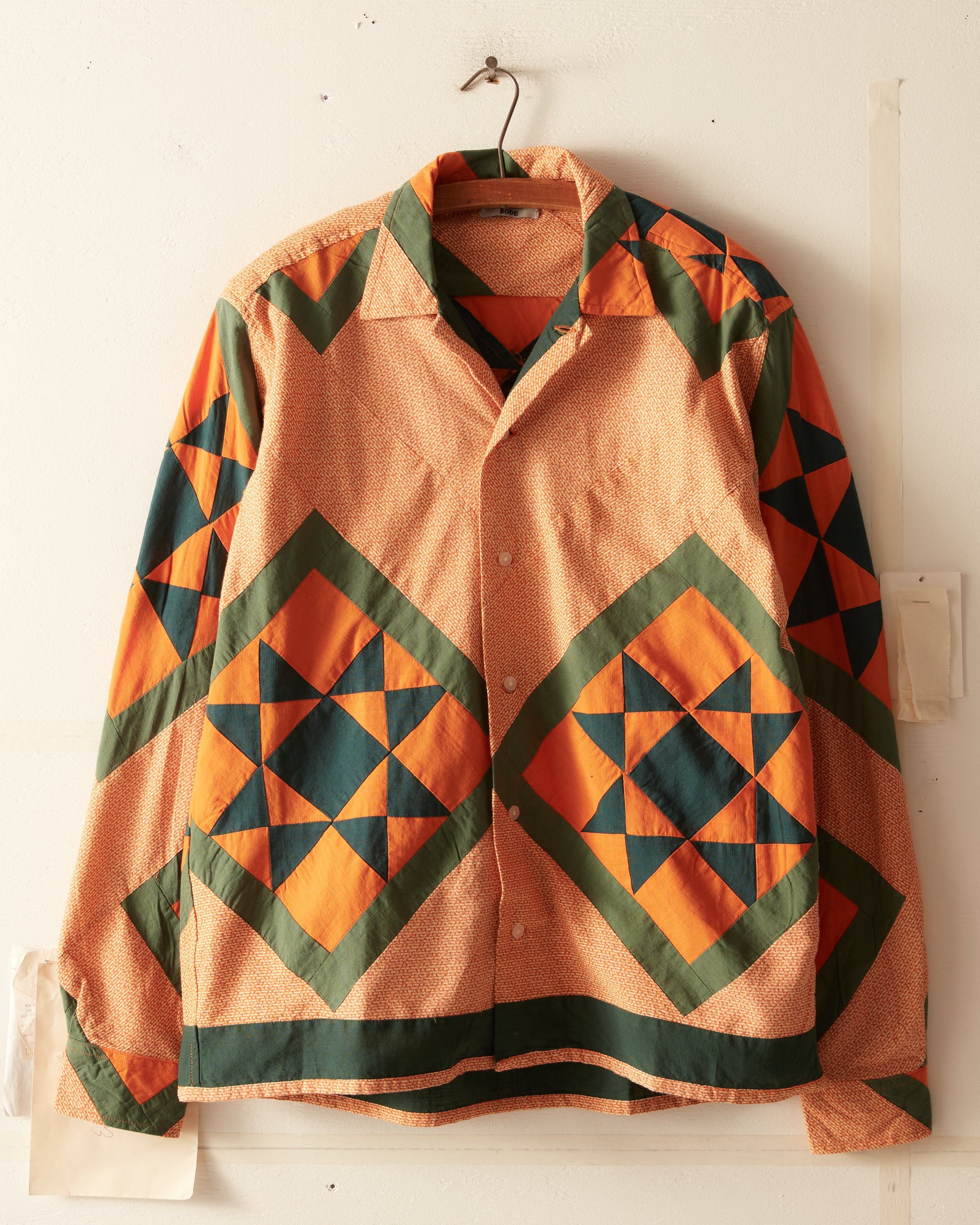 【新品未使用 】BODE NOVEL STAR QUILT LONG SLEEVE SHIRT STARQUILTLONGSLEEVESHIRT-01.