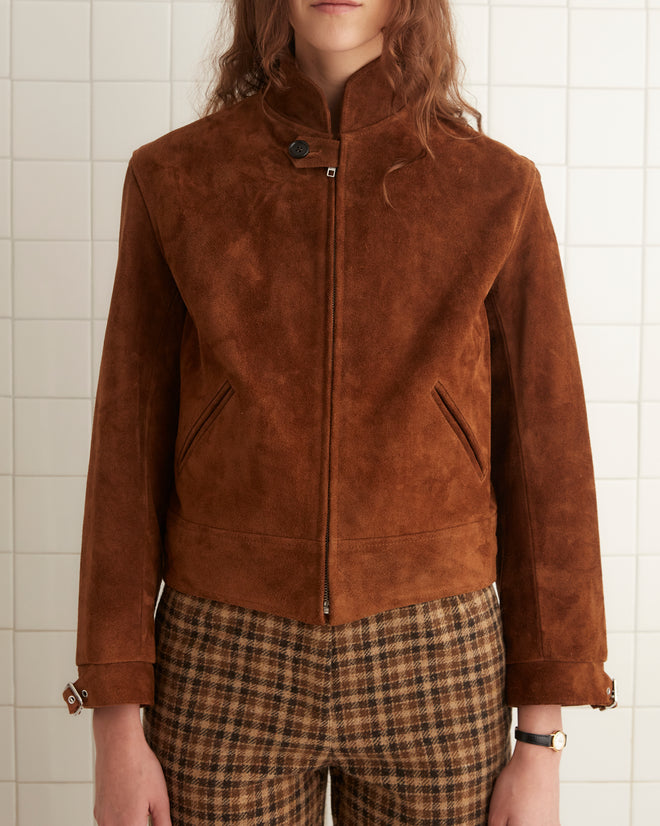 Suede Howard Jacket WOMENS OUTERWEAR BODE New York