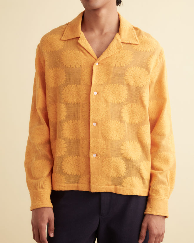 Sunflower Lace Long Sleeve Shirt - Golden SHIRT BODE New York