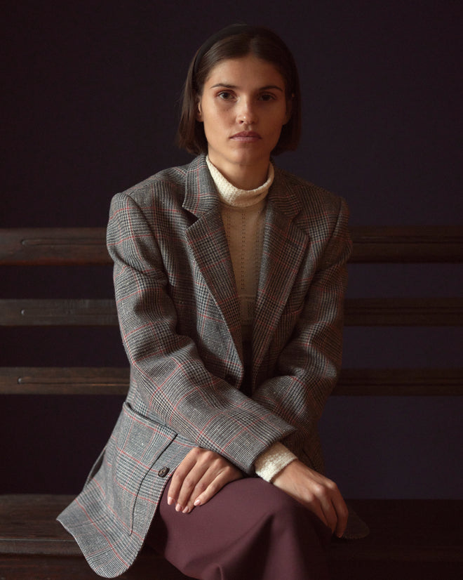 Speckled Feather Suit Jacket - 36 OOAK JACKET BODE New York