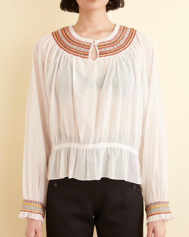 Embroidered Georgette Top SHIRT BODE New York