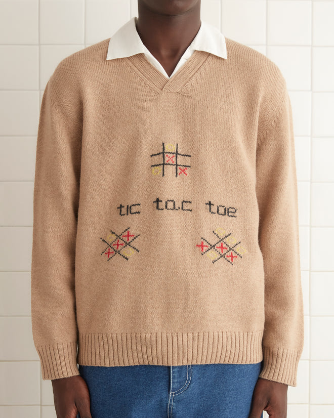 Tic Tac Toe Pullover MENS KNIT TOPS BODE New York