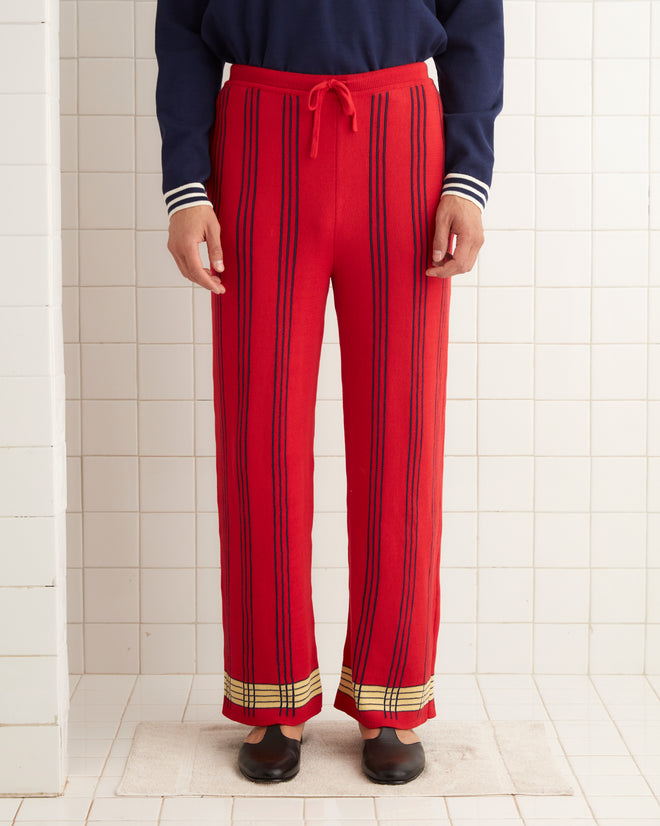 Treble Plaid Joggers KNITWEAR BODE New York