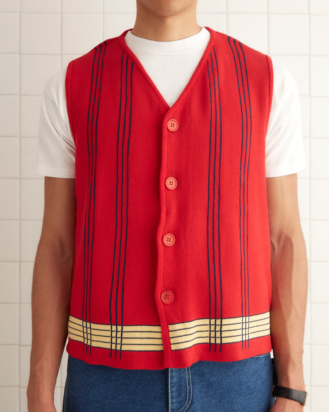 Treble Plaid Vest KNITWEAR BODE New York
