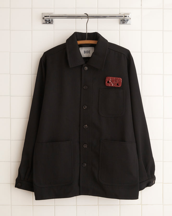 Twill Franck Jacket - Black OUTERWEAR BODE New York