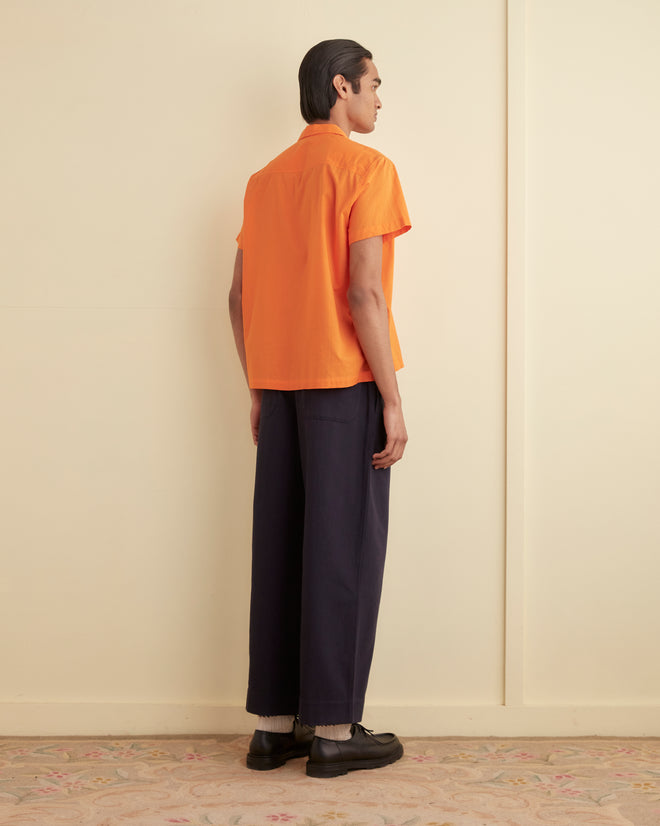 Voile Double-Pocket Short Sleeve Shirt - Orange SHIRT BODE New York