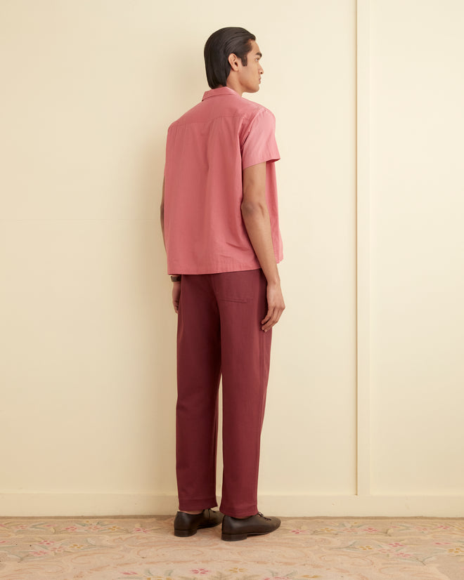 Voile Double-Pocket Short Sleeve Shirt - Pink SHIRT BODE New York