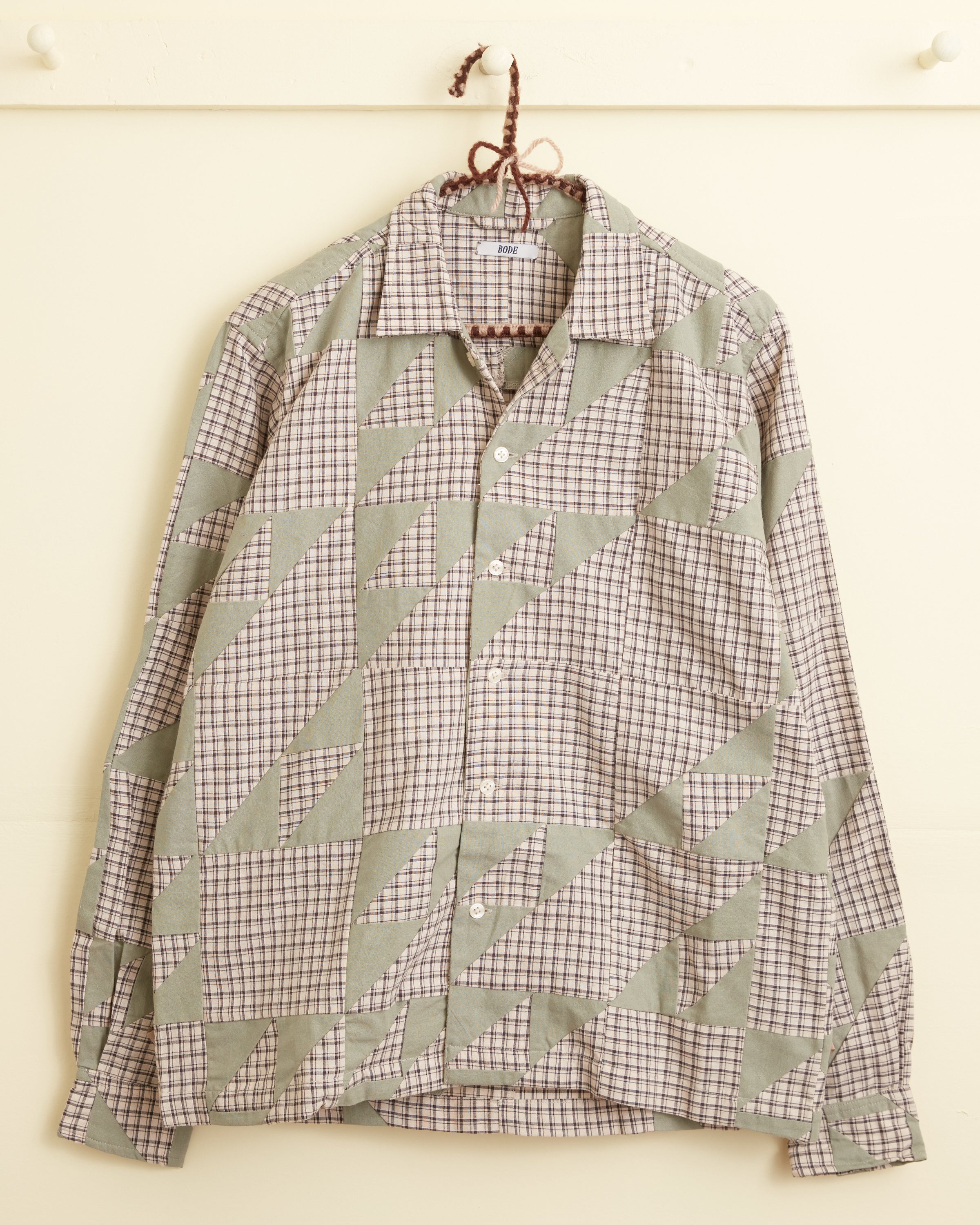 BODE WANDERING LOVER QUIL サイズM-L Wandering Lover Quilt Long Sleeve Shirt - Mint – BODE