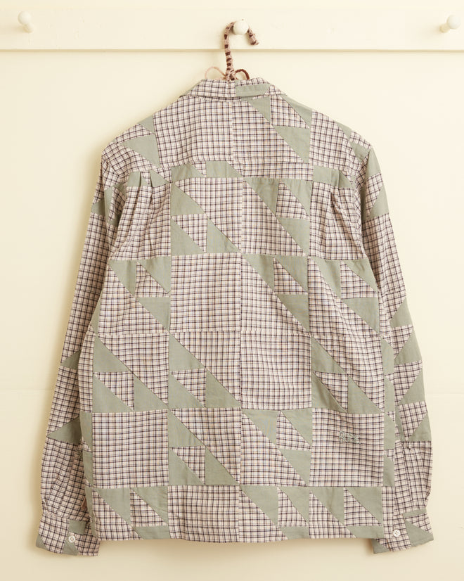 Wandering Lover Quilt Long Sleeve Shirt - Mint SHIRTS BODE New York