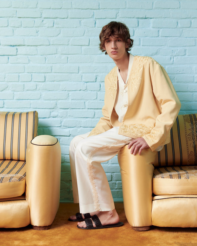 Embroidered Wisteria Liner Jacket MENS JACKETS BODE New York