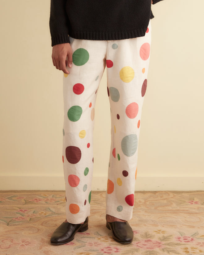 Dotted Appliqué Trousers MENS TROUSERS BODE New York