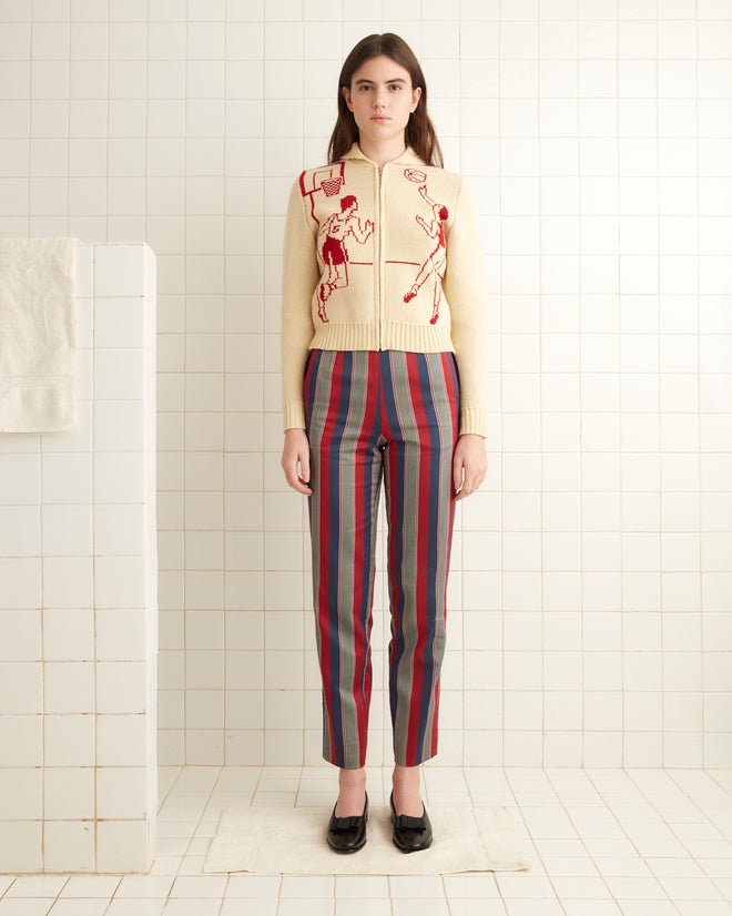 Marina Stripe Hall Trousers WOMENS TROUSERS BODE New York