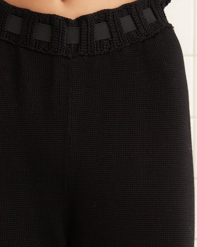 Johnny Knit Pants - Black WOMENS KNIT BOTTOMS BODE New York