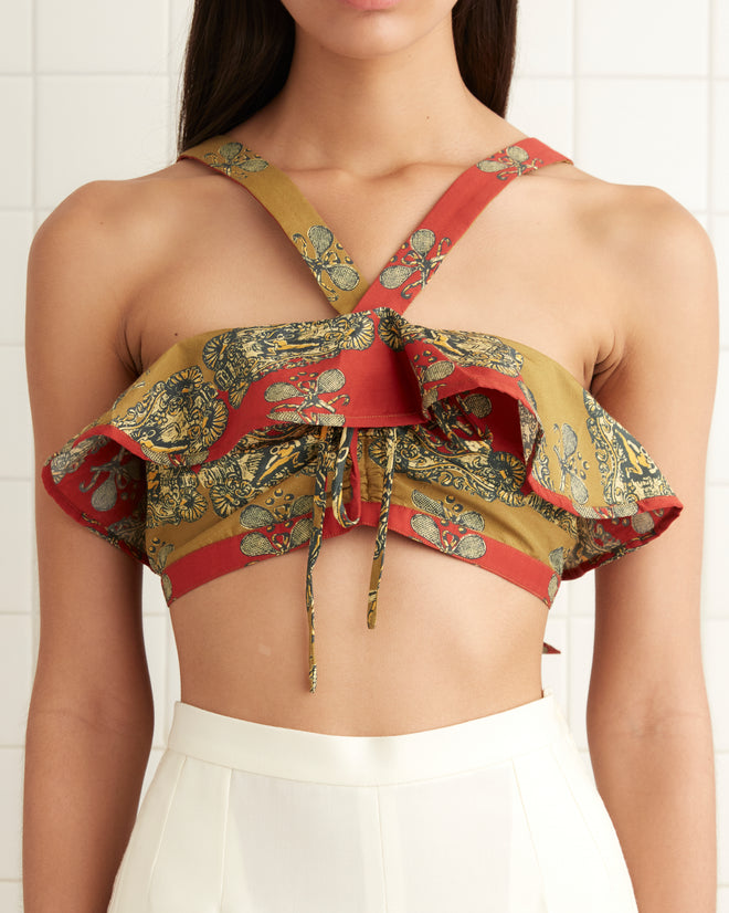 Tennis Court Bra UNDERPINNINGS BODE New York