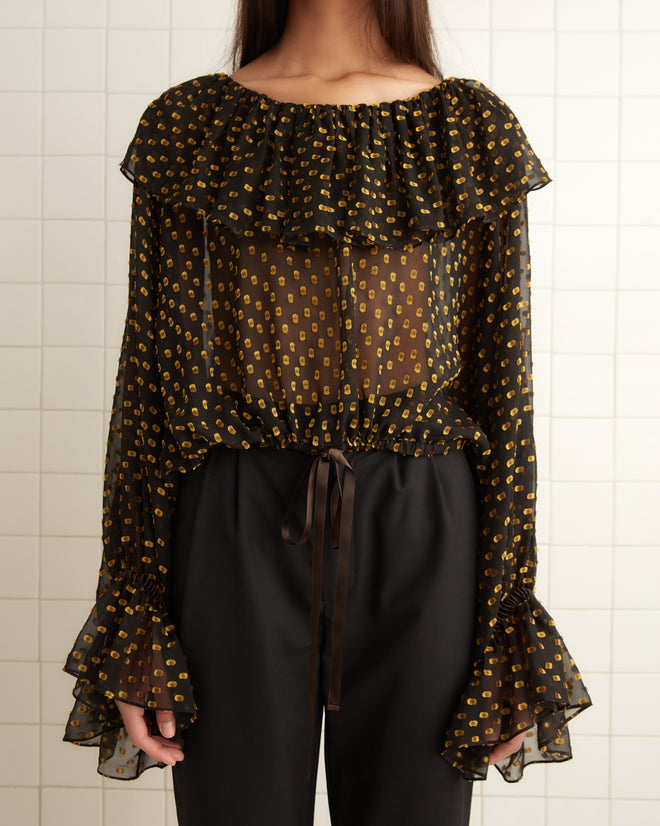 Stadium Dot Blouse WOMENS TOPS BODE New York