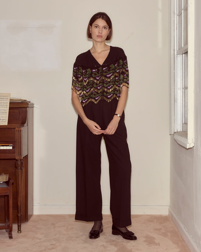 Beaded Carnegie Top