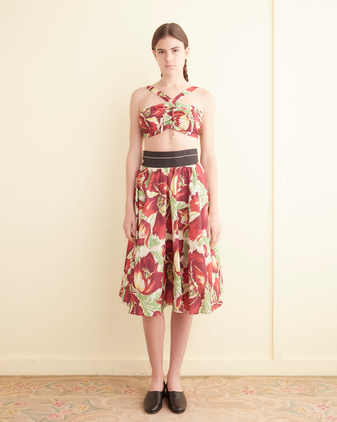Hibiscus Stripe Skirt SKIRTS BODE New York