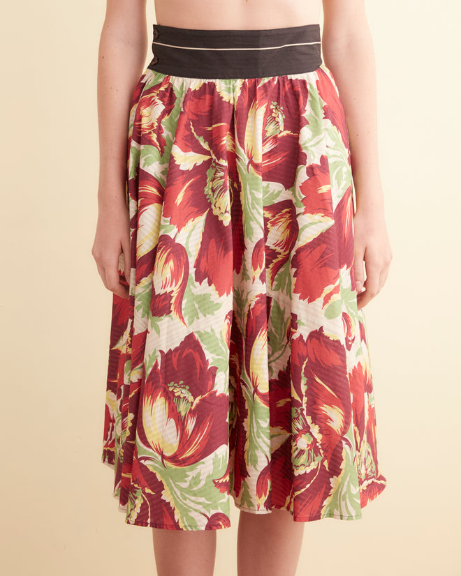 Hibiscus Stripe Skirt SKIRTS BODE New York