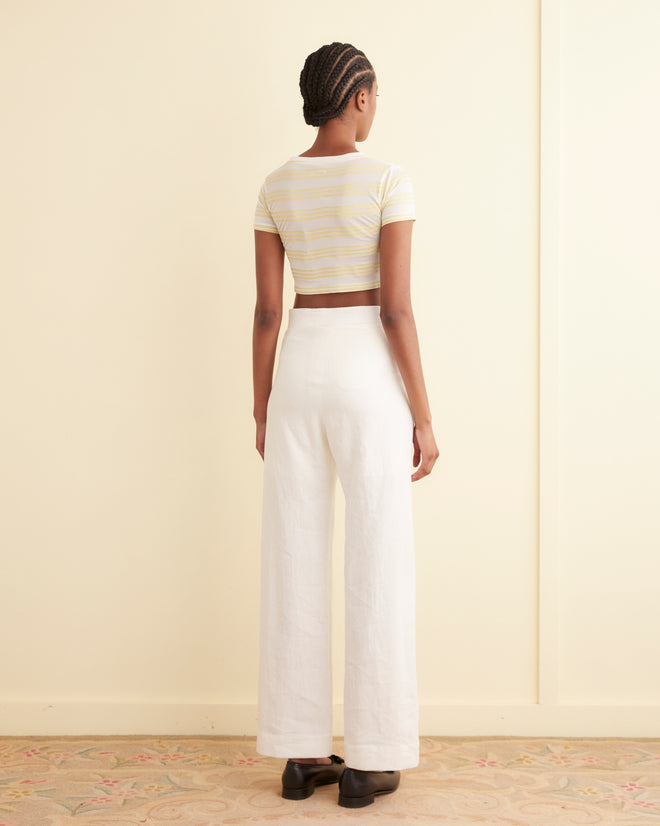 Morris Stripe Tee WOMENS CUT AND SEW BODE New York