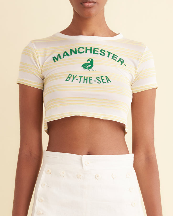 Morris Stripe Tee WOMENS CUT AND SEW BODE New York