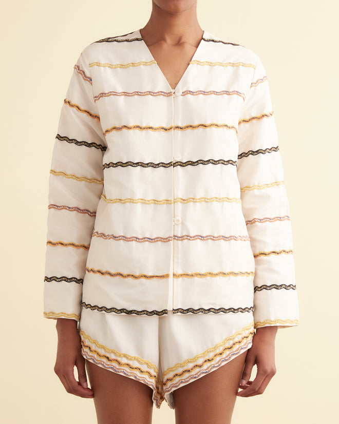Rickrack Stripe Bombora Jacket WOMENS JACKETS BODE New York