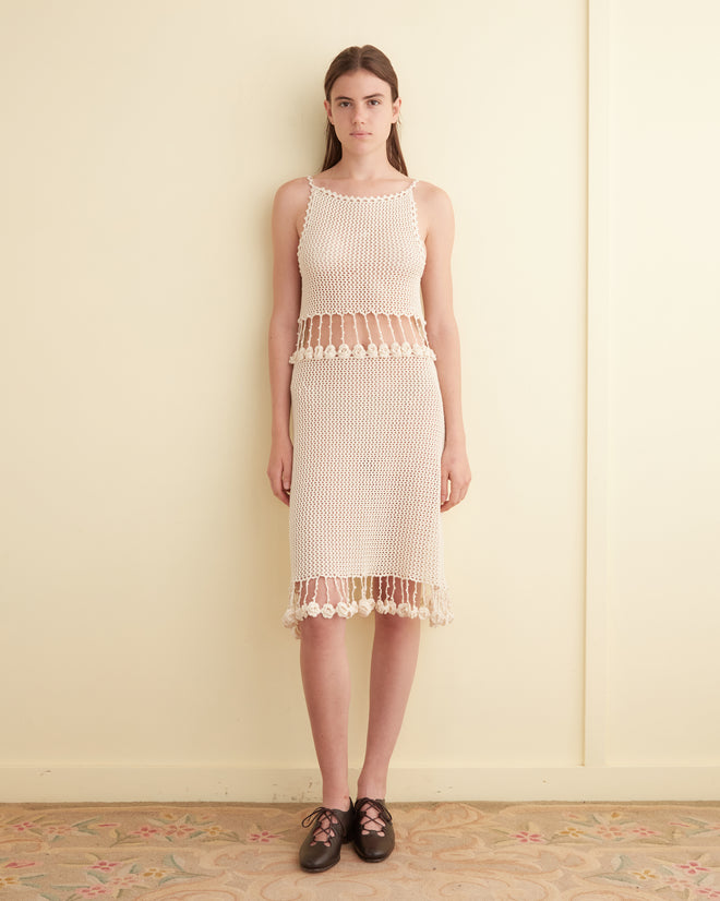 Posy Crochet Dress - Cream DRESSES BODE New York
