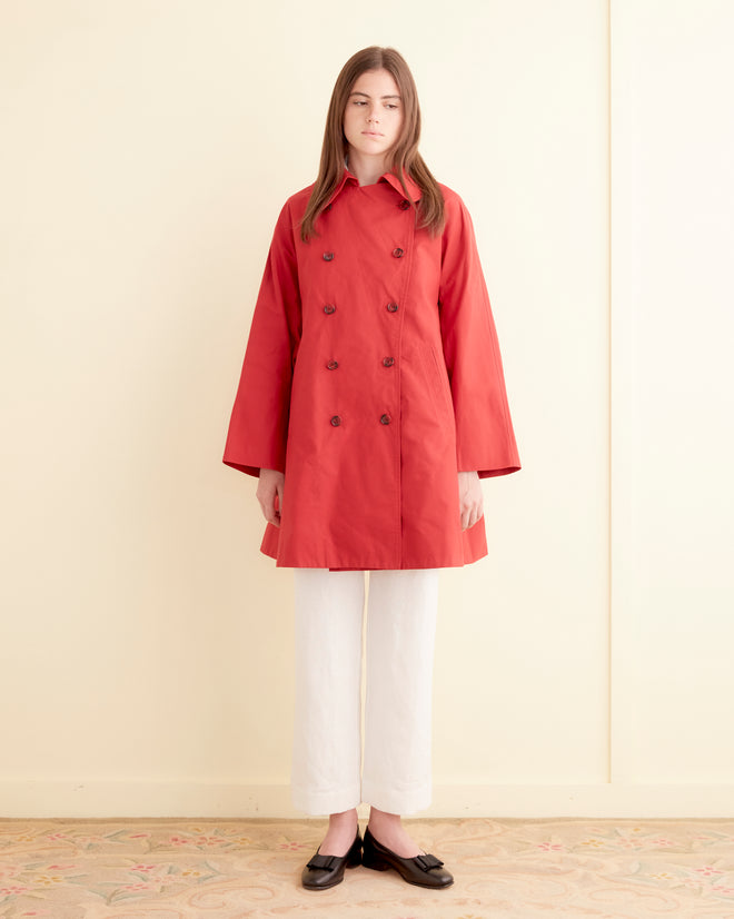Swing Peacoat - Red WOMENS OUTERWEAR BODE New York