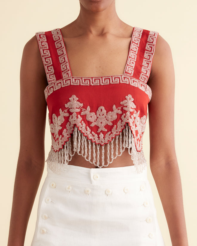 Amrita Fringe Top WOMENS TOPS BODE New York