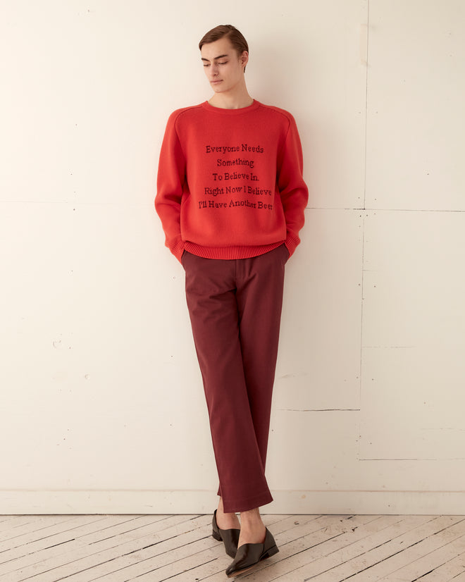 Another Beer Sweater - Orange KNITWEAR BODE New York