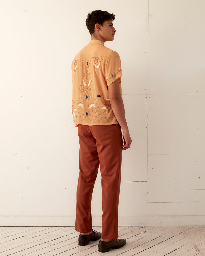 Beaded Cantaloupe Short Sleeve Shirt SHIRT BODE New York