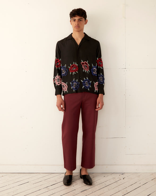 Beaded Poppy Long Sleeve Shirt SHIRT BODE New York