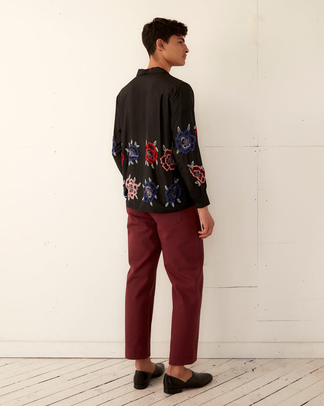 Beaded Poppy Long Sleeve Shirt SHIRT BODE New York