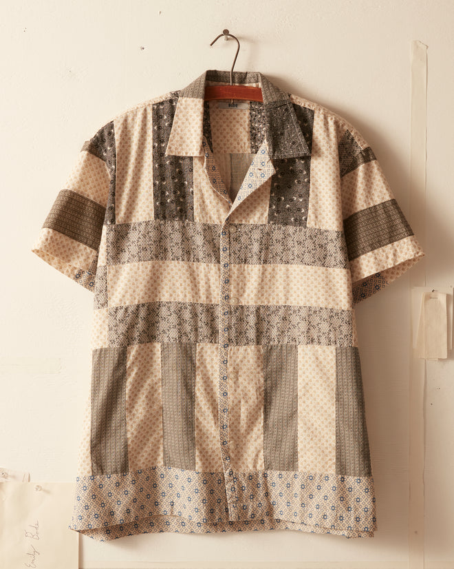 Bar Quilt Short Sleeve Shirt Shirts BODE New York