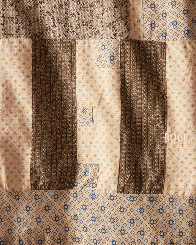 Bar Quilt Short Sleeve Shirt Shirts BODE New York
