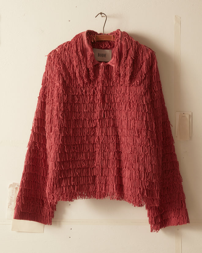 Bullion Fringe Car Coat OUTERWEAR BODE New York