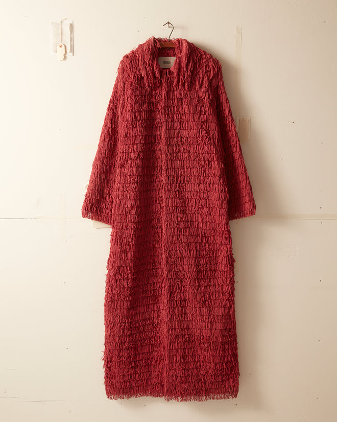 Bullion Fringe Opera Coat OUTERWEAR BODE New York
