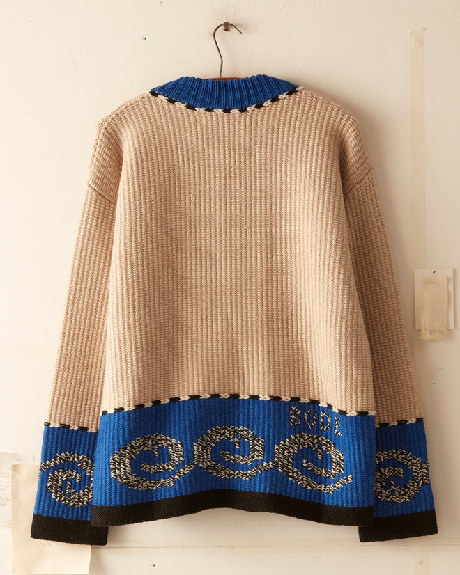 Cape Cod Cross Stitch Pullover - Tan KNITWEAR BODE New York