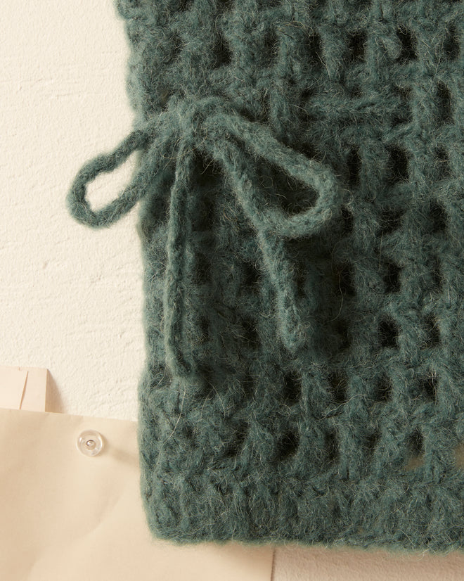 Crochet Vest - Green KNITWEAR BODE New York