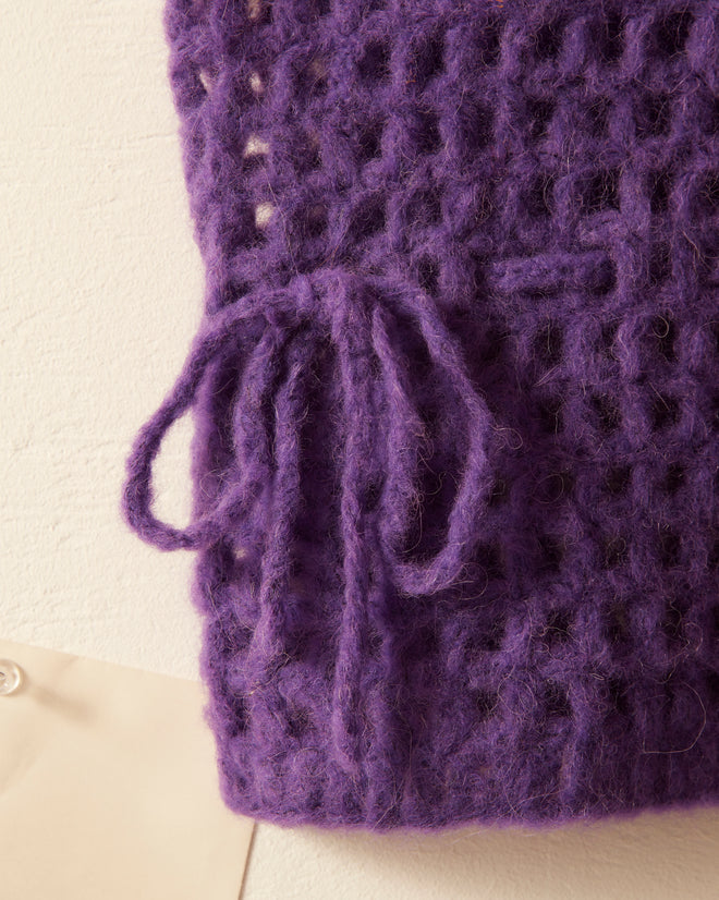 Crochet Vest - Purple KNITWEAR BODE New York