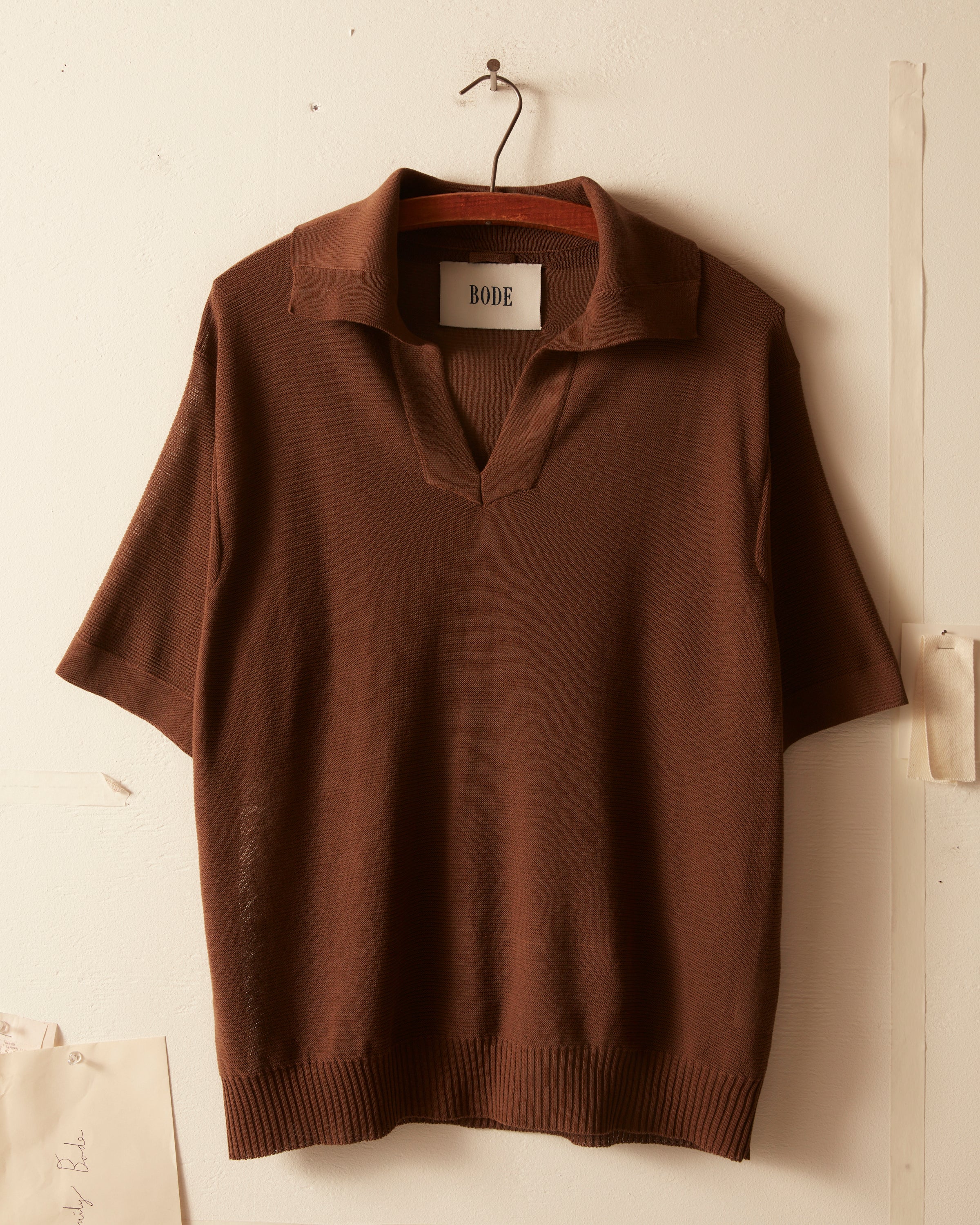 Edge Stripe Polo - Brown – BODE