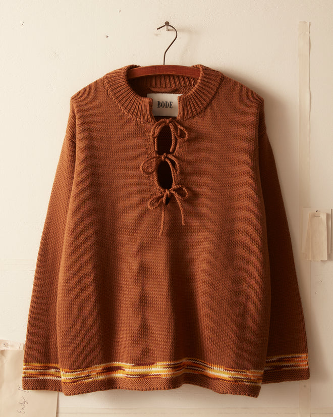 Edge Trim Pullover - Brown SWEATER BODE New York