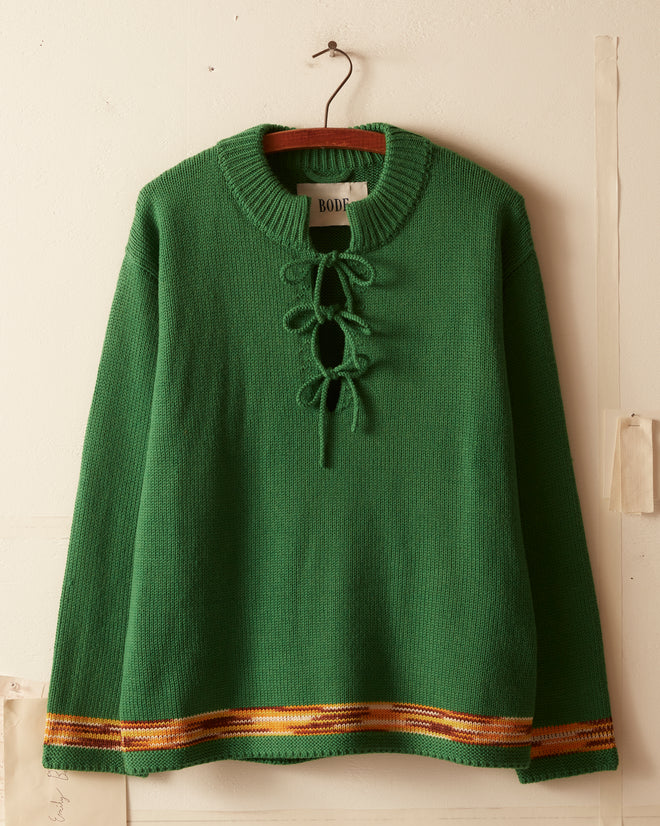 Edge Trim Pullover - Green SWEATER BODE New York