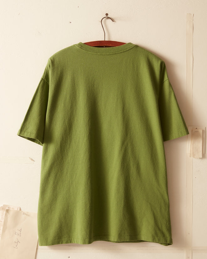 Flocked Bode Tee - Green T-SHIRT BODE New York