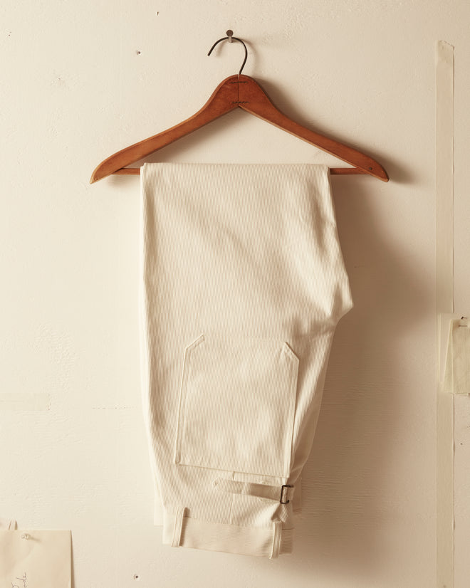 Floral Cording Trousers - White TROUSERS BODE New York