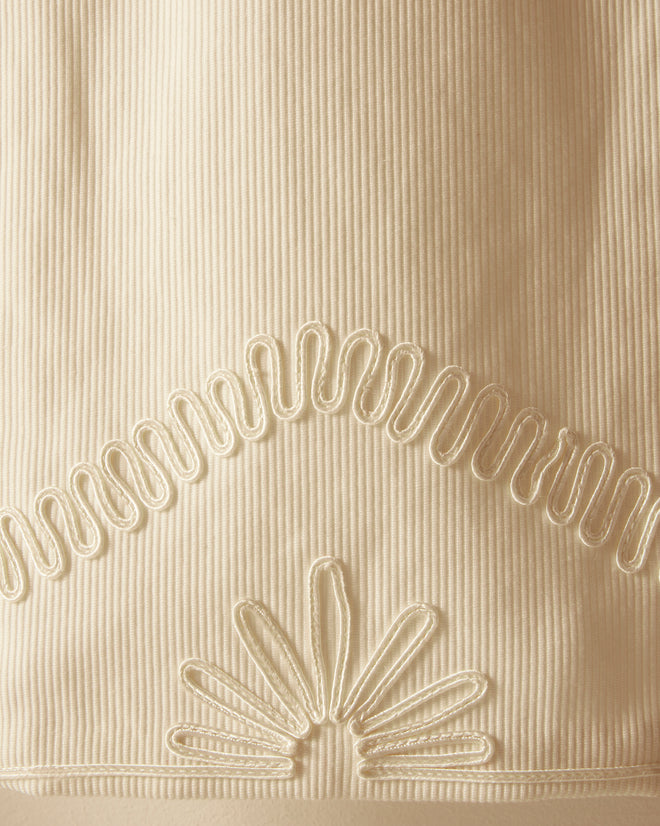 Floral Cording Trousers - White TROUSERS BODE New York