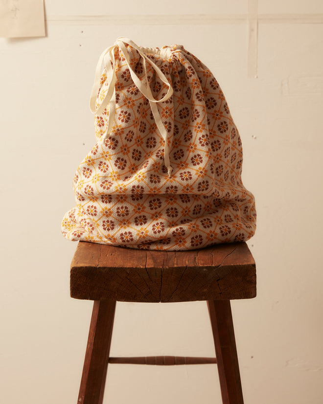 Floral Jacquard Throw - Marigold HOME BODE New York