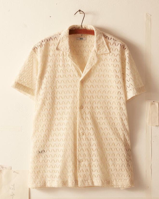 Lattice Lace Short Sleeve Shirt SHIRT BODE New York